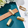 4Pcs 2 Style Brass Loop Keepers KK-WR0001-09-4