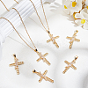 Rack Plating Brass Micro Pave Cubic Zirconia Pendants KK-BBC0017-92B-3