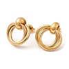 304 Stainless Steel Ring Knot Dangle Stud Earrings for Women STAS-D085-14G-1