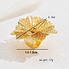 Luxurious Iron Hollow Flower Cuff Ring for Women's Wedding Party Accessories VZ5579-5