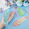 DIY Feather Bookmark with Pendant Diamond Painting Kits DIY-WH0366-57-5