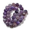 Faceted Natural Dragon Veins Agate Beads Strands G-F447-12mm-L04-3