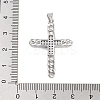 Rack Plating Brass Clear Cubic Zirconia Pendants KK-M293-12P-3