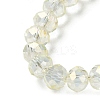 Electroplate Transparent Glass Beads Strands EGLA-A034-T2mm-T16-4