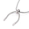 Tarnish Resistant Adjustable 304 Stainless Steel Slider Bracelet/Bolo Bracelets Making BJEW-F412-04P-3
