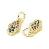 Brass Micro Pave Cubic Zirconia Charms KK-E068-VF089-3
