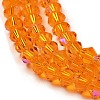 Transparent Electroplate Glass Beads Strands EGLA-A039-T2mm-L23-3