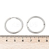 Tarnish Resistant 304 Stainless Steel Huggie Hoop Earrings EJEW-G272-02-20mm-P-4