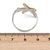 Adjustable 304 Stainless Steel Cuff Rings for Women LS-RJEW-B135-01GP-07-3