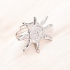 304 Stainless Steel Cuff Rings for Women RJEW-B136-03P-1