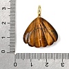 Natural Tiger Eye Carved Pendants G-C282-05D-3