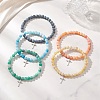 Cross 201 Stainless Steel Charm Bracelets BJEW-JB13251-1