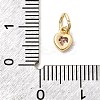 Brass Cubic Zirconia Charms LS-KK-G554-02C-03-3