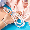 ABS Plastic Imitation Pearl Beads Jewelry Set SJEW-TAC00004-6
