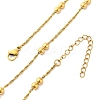 304 Stainless Steel Double Round Rope Chain Necklaces NJEW-C073-10G-4