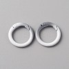 Gradient Color Zinc Alloy Spring Gate Rings PALLOY-WH0001-82E-1