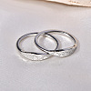 Sun Pattern 304 Stainless Steel Finger Rings FS-WG90263-08-1