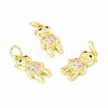 Brass Micro Pave Cubic Zirconia Pendants KK-H428-08G-2