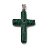 Natural & Synthetic Mixed Gemstone Cross Pendants KK-D021-04P-2