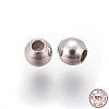 Anti-Tarnish Rhodium Plated 925 Sterling Silver Beads STER-E062-07P-3