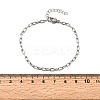 304 Stainless Steel Paperclip Chain Bracelets for Women Men BJEW-A050-03P-5