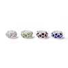Silver Color Plated Alloy Rhinestone European Beads CPDL-X0001-02-3