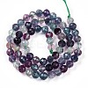 Natural Rainbow Fluorite Beads Strands G-T140-22A-3