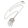 Non-Tarnish 201 Stainless Steel Pendnat Necklace with Cable Chains LS-NJEW-E102-01P-04-2