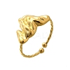 304 Stainless Steel Open Cuff Ring for Women LS-RJEW-B109-01G-03-4