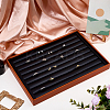 Rectangle Wood Finger Rings Display Trays RDIS-WH0011-40-4