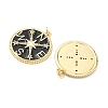 Eco-Friendly Brass Micro Pave Clear Cubic Zirconia Enamel Pendants ZIRC-C024-01G-01-1-2