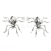 Alloy Rhinestone Stud Earrings EJEW-H155-01AS-2