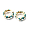 Brass Micro Pave Clear Cubic Zirconia Huggie Hoop Earrings EJEW-H121-22G-02-2