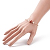 Natural Gemstone & Pearl Round Beaded Bangle BJEW-JB08464-3