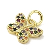 Real 18K Gold Plated Brass Pave Cubic Zirconia Pendants KK-M283-11H-02-2