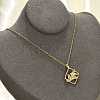 Brass Clear Cubic Zirconia Pendant Necklaces for Women LS-NJEW-R018-02G-02-3