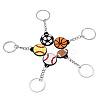 5Pcs 5 Styles PVC Plastic Keychains KEYC-TA0001-49-2