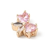 Brass Micro Pave Cubic Zirconia Pendants KK-K297-25G-03-2