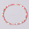 Boho Round Glass Seed Beaded Stretch Bracelets for Women NW8932-6-1