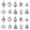 100Pcs 10 Styles Tibetan Style Zinc Alloy Charms TIBEP-CJ0003-08-1