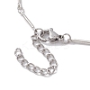 Brass Bar Link Chain Bracelets for Women Men BJEW-JB10274-02-4