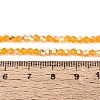 AB Color Plated Transparent Glass Beads Strands GLAA-G127-01L-2