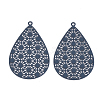 430 Stainless Steel Filigree Pendants X-STAS-S108-25A-02-2