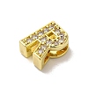 Brass Micro Pave Cubic Zirconia Beads KK-H487-25G-18-2