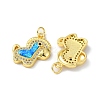 Brass Micro Pave Cubic Zirconia Pendants KK-A197-17G-2