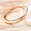304 Stainless Steel Bangles BJEW-V004-01RG-1