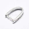 Anti-Tarnish Rhodium Plated 925 Sterling Silver Micro Pave Cubic Zirconia Pendant Bails STER-P034-09P-1