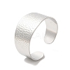 Non-Tarnish 304 Stainless Steel Textured Wide Cuff Bangles for Women BJEW-L682-014P-3