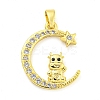 Brass Micro Pave Clear Cubic Zirconia Pendant FIND-Z044-03C-1