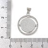 Brass Micro Pave Cubic Zirconia Pendants KK-P323-11G-P01-3